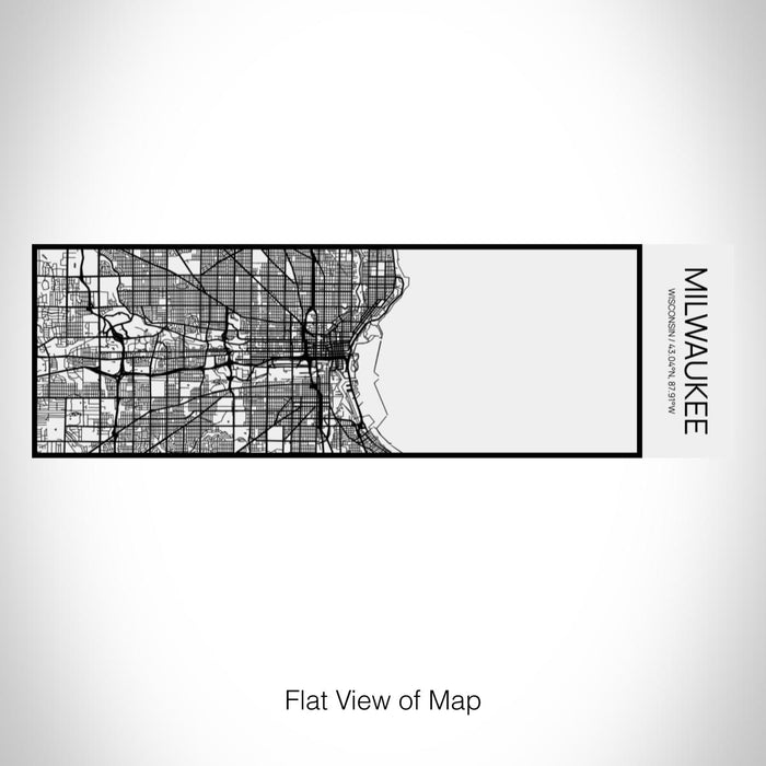 Rendered View of Milwaukee Wisconsin Map on 10oz Stainless Steel Insulated Cup in Matte White with Sliding Lid