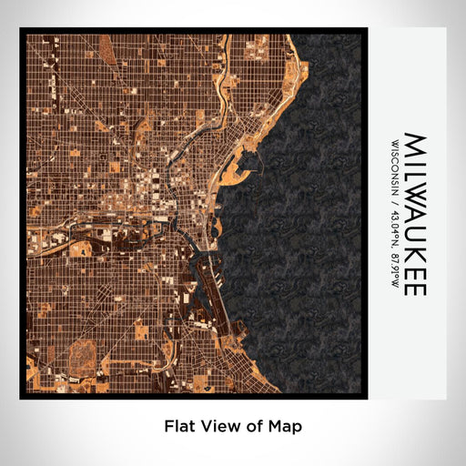 Rendered View of Milwaukee Wisconsin Map on 17oz Stainless Steel Insulated Tumbler in Ember Map Style