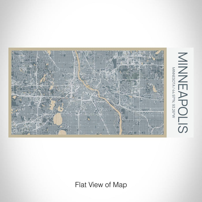 Rendered View of Minneapolis Minnesota Map on 17oz Stainless Steel Insulated Bottle with printed afternoon style map