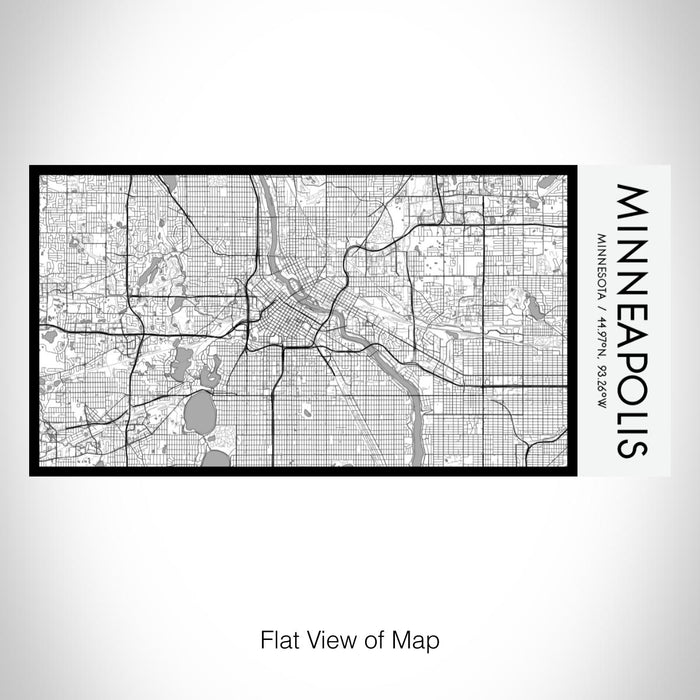 Rendered View of Minneapolis Minnesota Map on 17oz Stainless Steel Insulated Bottle with printed classic style map