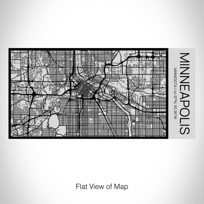 Rendered View of Minneapolis Minnesota Map on 17oz Stainless Steel Insulated Cola Bottle in Stainless