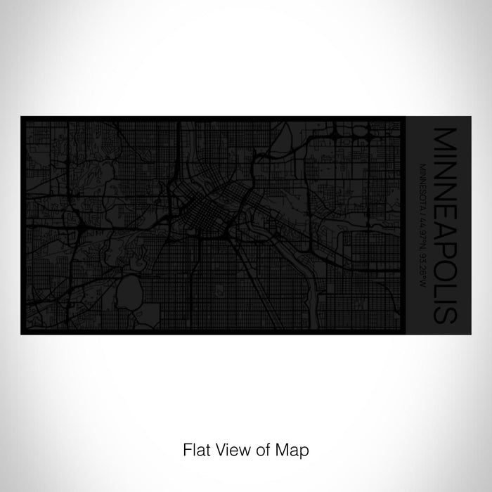 Rendered View of Minneapolis Minnesota Map on 17oz Stainless Steel Insulated Cola Bottle in Stainless in Matte Black