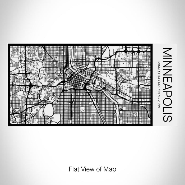 Rendered View of Minneapolis Minnesota Map on 17oz Stainless Steel Insulated Cola Bottle in Stainless in Matte White