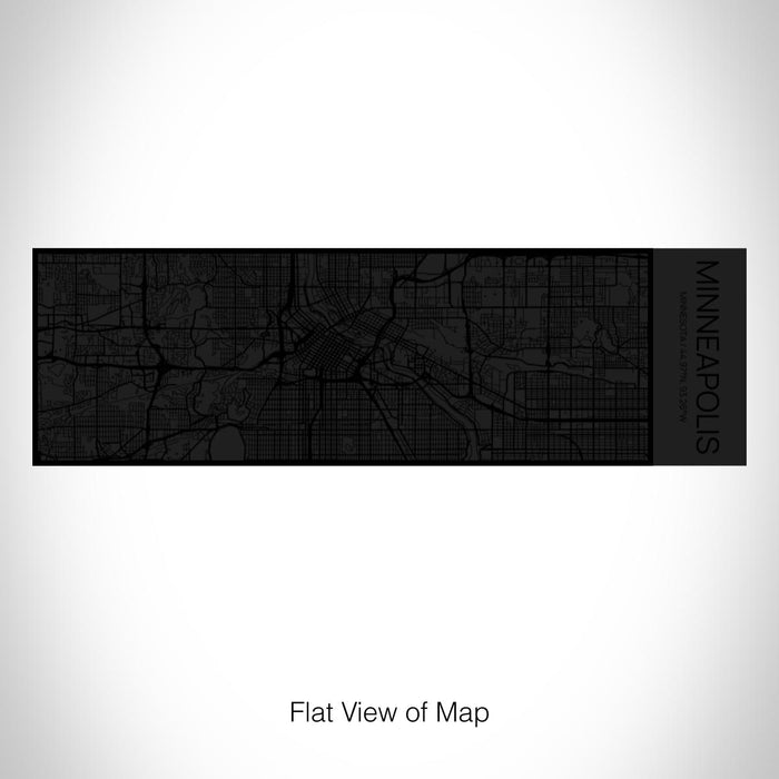 Rendered View of Minneapolis Minnesota Map on 10oz Stainless Steel Insulated Cup in Matte Black with Sliding Lid