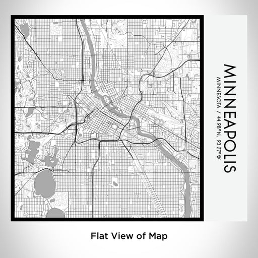 Rendered View of Minneapolis Minnesota Map on 17oz Stainless Steel Insulated Tumbler in Classic Map Style