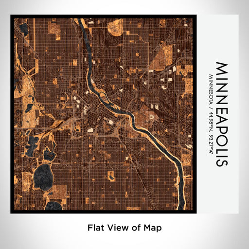 Rendered View of Minneapolis Minnesota Map on 17oz Stainless Steel Insulated Tumbler in Ember Map Style