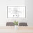 24x36 Minot North Dakota Map Print Lanscape Orientation in Classic Style Behind 2 Chairs Table and Potted Plant