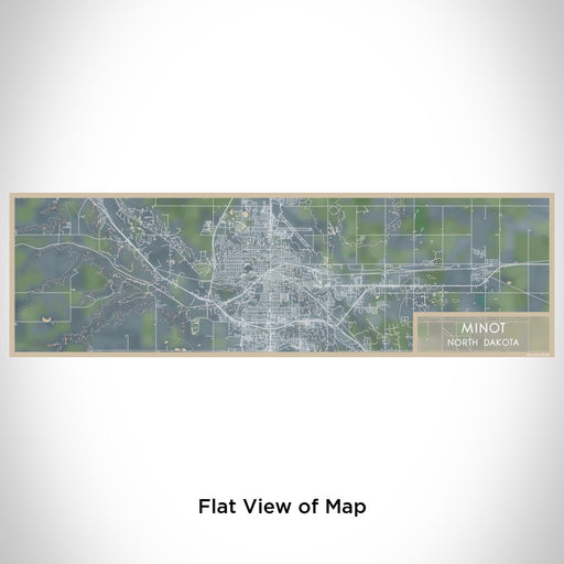 Flat View of Map Custom Minot North Dakota Map Enamel Mug in Afternoon