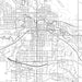 Minot North Dakota Map Print in Classic Style Zoomed In Close Up Showing Details