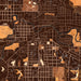 Minot North Dakota Map Print in Ember Style Zoomed In Close Up Showing Details