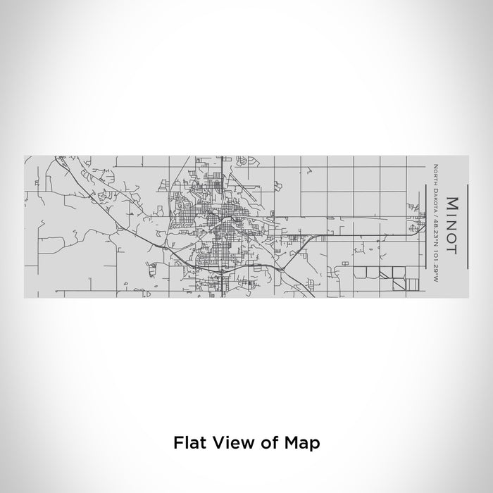 Rendered View of Minot North Dakota Map Engraving on 10oz Stainless Steel Insulated Cup with Sipping Lid