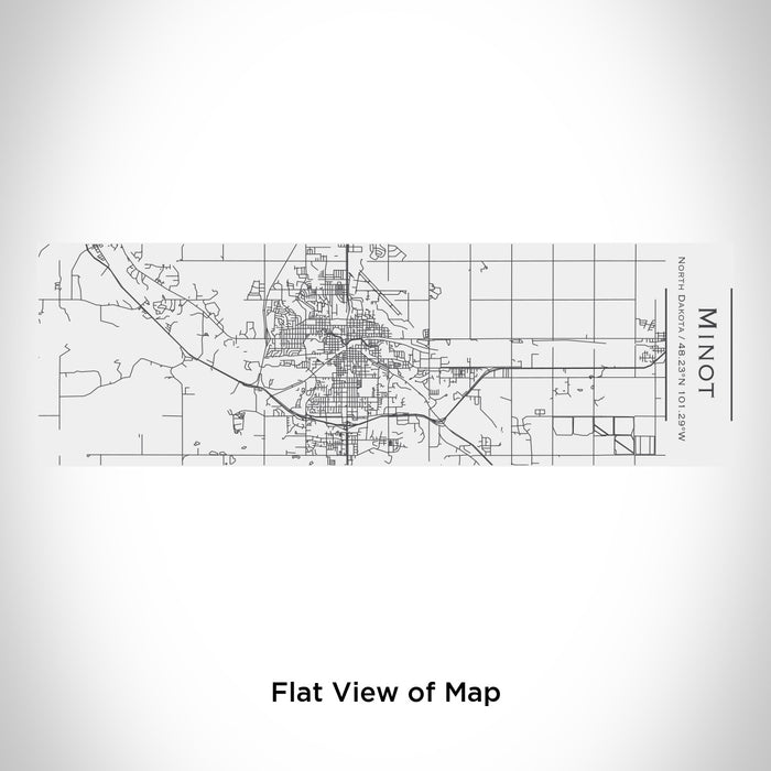 Rendered View of Minot North Dakota Map Engraving on 10oz Stainless Steel Insulated Cup with Sliding Lid in White