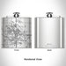 Rendered View of Minot North Dakota Map Engraving on 6oz Stainless Steel Flask