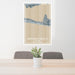 24x36 Miramar Beach Florida Map Print Portrait Orientation in Afternoon Style Behind 2 Chairs Table and Potted Plant
