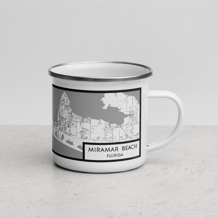 Right View Custom Miramar Beach Florida Map Enamel Mug in Classic