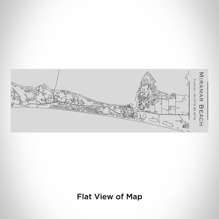 Rendered View of Miramar Beach Florida Map Engraving on 10oz Stainless Steel Insulated Cup with Sipping Lid