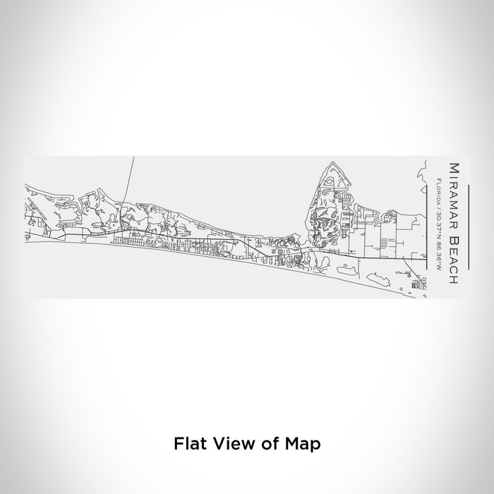 Rendered View of Miramar Beach Florida Map Engraving on 10oz Stainless Steel Insulated Cup with Sliding Lid in White