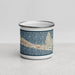 Front View Custom Miramar Beach Florida Map Enamel Mug in Woodblock