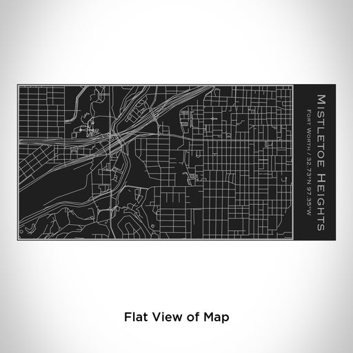 Rendered View of Mistletoe Heights Fort Worth Map Engraving on 17oz Stainless Steel Insulated Cola Bottle in Black