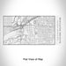 Rendered View of Mistletoe Heights Fort Worth Map Engraving on 17oz Stainless Steel Insulated Cola Bottle in White