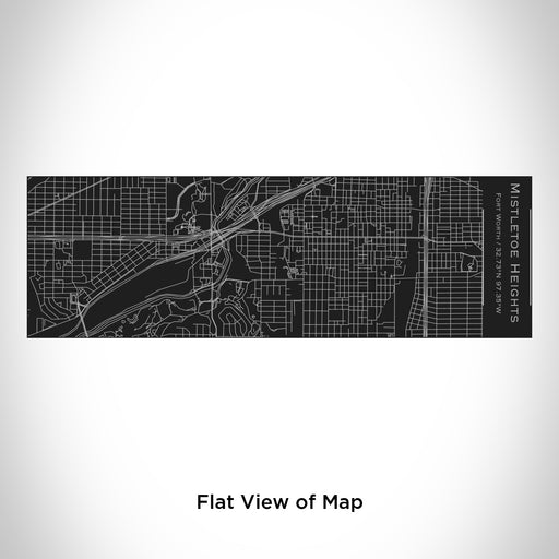 Rendered View of Mistletoe Heights Fort Worth Map Engraving on 10oz Stainless Steel Insulated Cup with Sliding Lid in Black