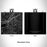 Rendered View of Mistletoe Heights Fort Worth Map Engraving on 6oz Stainless Steel Flask in Black