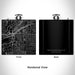 Rendered View of Mistletoe Heights Fort Worth Map Engraving on 6oz Stainless Steel Flask in Black