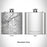 Rendered View of Mistletoe Heights Fort Worth Map Engraving on 6oz Stainless Steel Flask