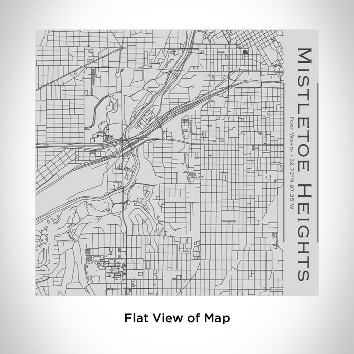 Rendered View of Mistletoe Heights Fort Worth Map Engraving on 17oz Stainless Steel Insulated Tumbler