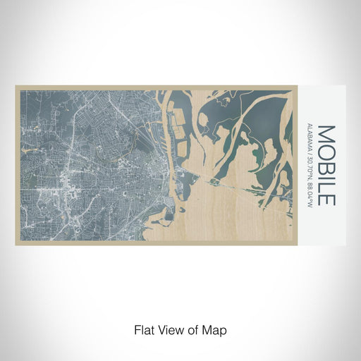 Rendered View of Mobile Alabama Map on 17oz Stainless Steel Insulated Bottle with printed afternoon style map