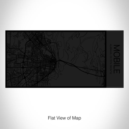 Rendered View of Mobile Alabama Map on 17oz Stainless Steel Insulated Cola Bottle in Stainless in Matte Black