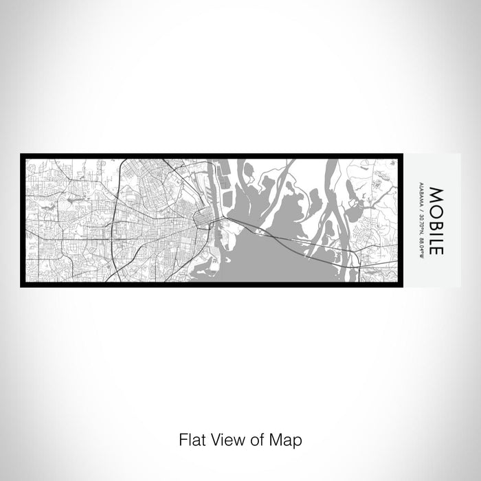 Rendered View of Mobile Alabama Map on 10oz Stainless Steel Insulated Cup in Classic with Sliding Lid