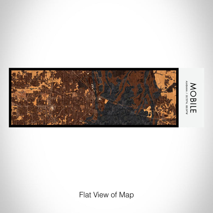 Rendered View of Mobile Alabama Map on 10oz Stainless Steel Insulated Cup in Ember with Sliding Lid