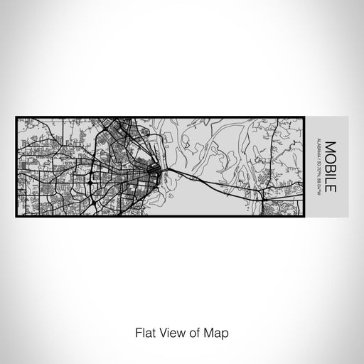 Rendered View of Mobile Alabama Map on 10oz Stainless Steel Insulated Cup with Sipping Lid