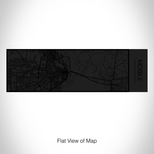 Rendered View of Mobile Alabama Map on 10oz Stainless Steel Insulated Cup in Matte Black with Sliding Lid