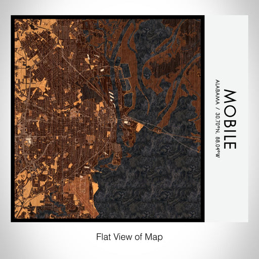 Rendered View of Mobile Alabama Map on 17oz Stainless Steel Insulated Tumbler in Ember Map Style