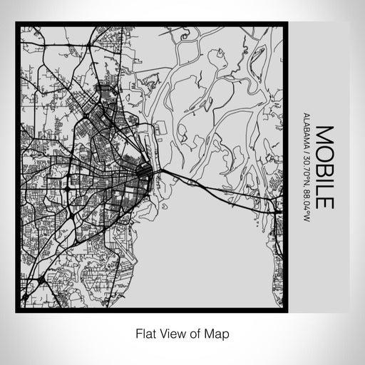 Rendered View of Mobile Alabama Map on 17oz Stainless Steel Insulated Tumbler in Tactile Lines with Succulent in Background