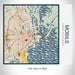 Rendered View of Mobile Alabama Map on 17oz Stainless Steel Insulated Tumbler in Woodblock Map Style