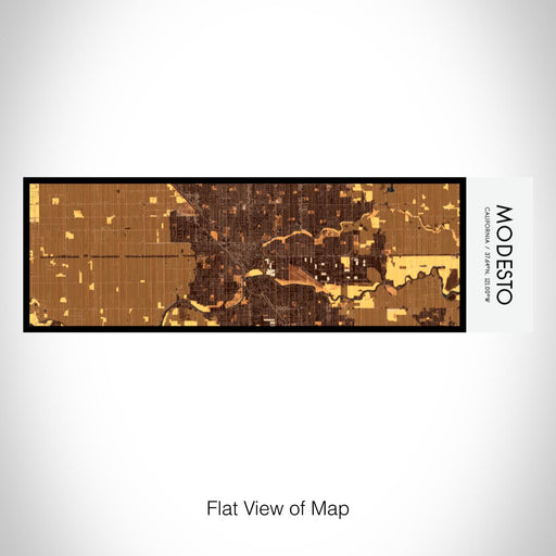 Rendered View of Modesto California Map on 10oz Stainless Steel Insulated Cup in Ember with Sliding Lid