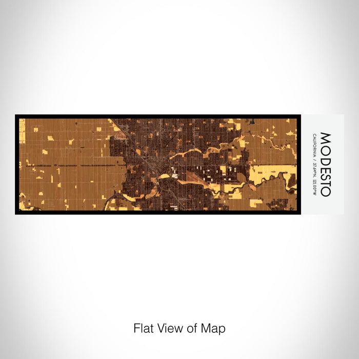 Rendered View of Modesto California Map on 10oz Stainless Steel Insulated Cup in Ember with Sliding Lid