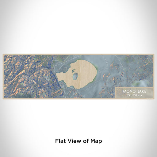 Flat View of Map Custom Mono Lake California Map Enamel Mug in Afternoon