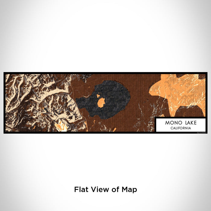 Flat View of Map Custom Mono Lake California Map Enamel Mug in Ember