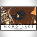 Mono Lake California Map Print Landscape Orientation in Ember Style With Shaded Background