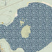 Mono Lake California Map Print in Woodblock Style Zoomed In Close Up Showing Details