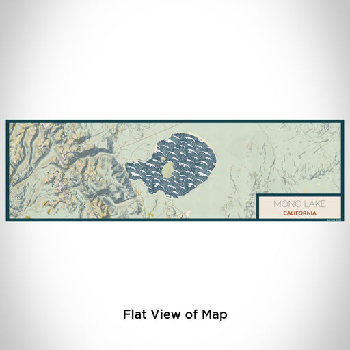 Flat View of Map Custom Mono Lake California Map Enamel Mug in Woodblock