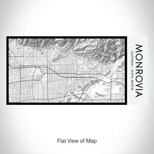 Rendered View of Monrovia California Map on 17oz Stainless Steel Insulated Bottle with printed classic style map