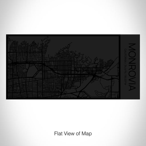 Rendered View of Monrovia California Map on 17oz Stainless Steel Insulated Cola Bottle in Stainless in Matte Black
