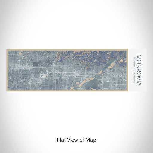 Rendered View of Monrovia California Map on 10oz Stainless Steel Insulated Cup in Afternoon with Sliding Lid