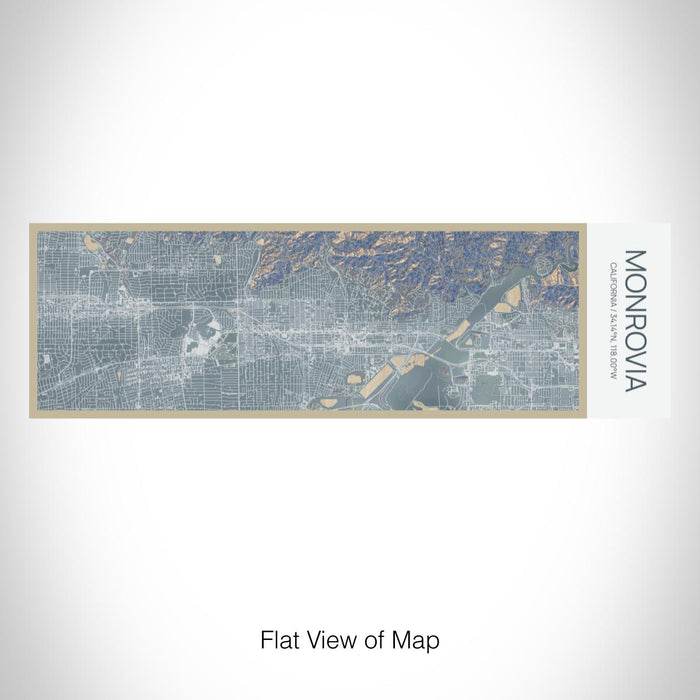 Rendered View of Monrovia California Map on 10oz Stainless Steel Insulated Cup in Afternoon with Sliding Lid