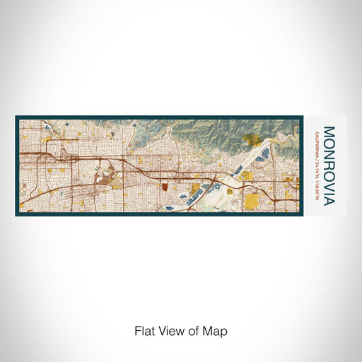 Rendered View of Monrovia California Map on 10oz Stainless Steel Insulated Cup in Woodblock with Sliding Lid